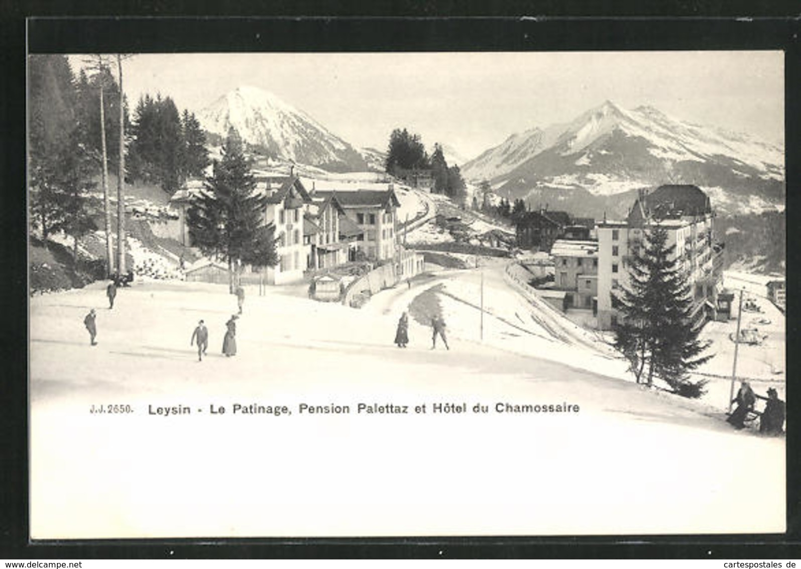 AK Leysin, Le Patinage, Pension Plaettaz Et Hotel Du Chamossaire - Leysin