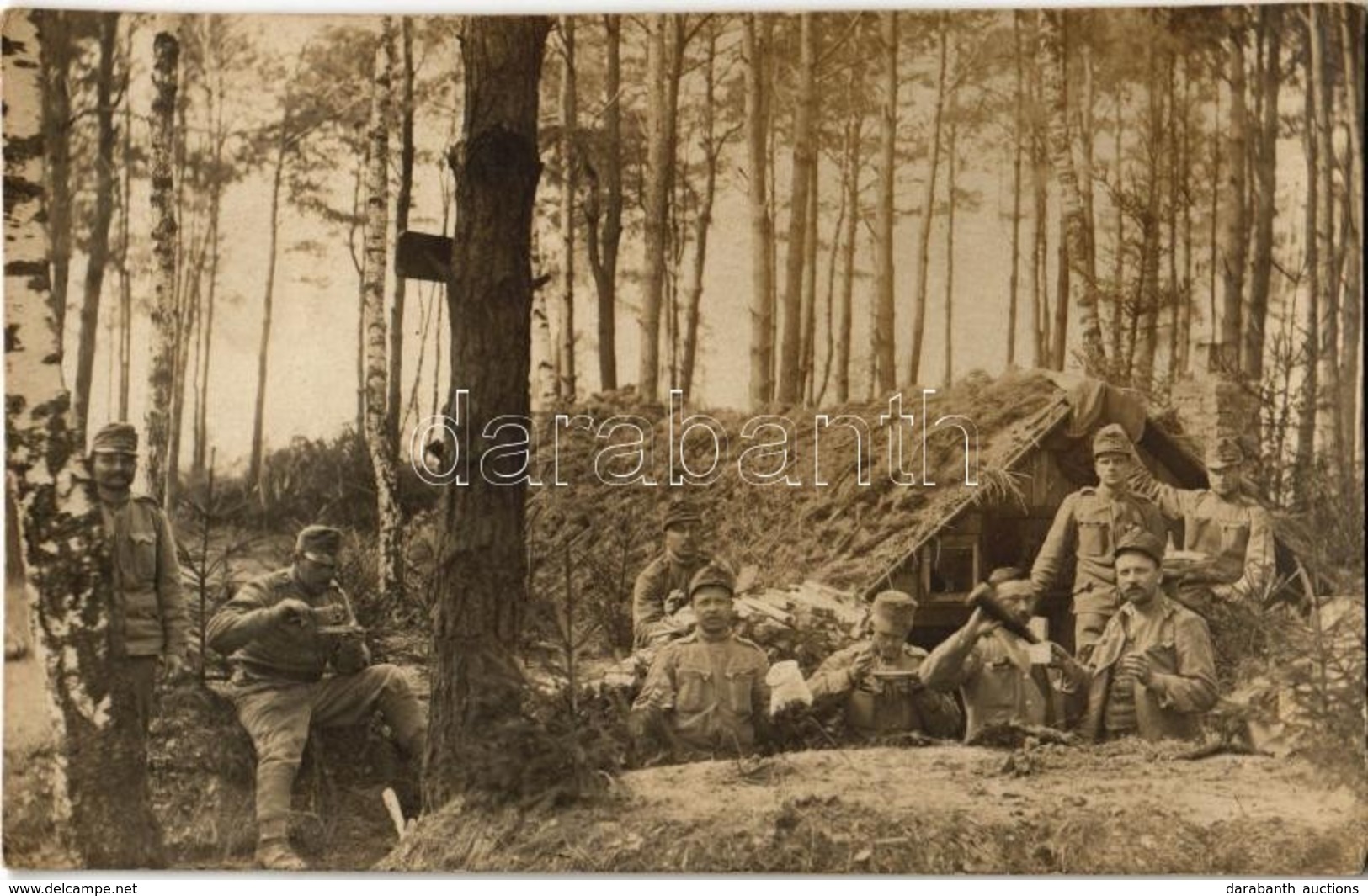 * T2/T3 1916 Osztrák-magyar Katonák Fedezéke Tarnównál / WWI Austro-Hungarian K.u.K. Military, Entrenchment And Shelter, - Ohne Zuordnung