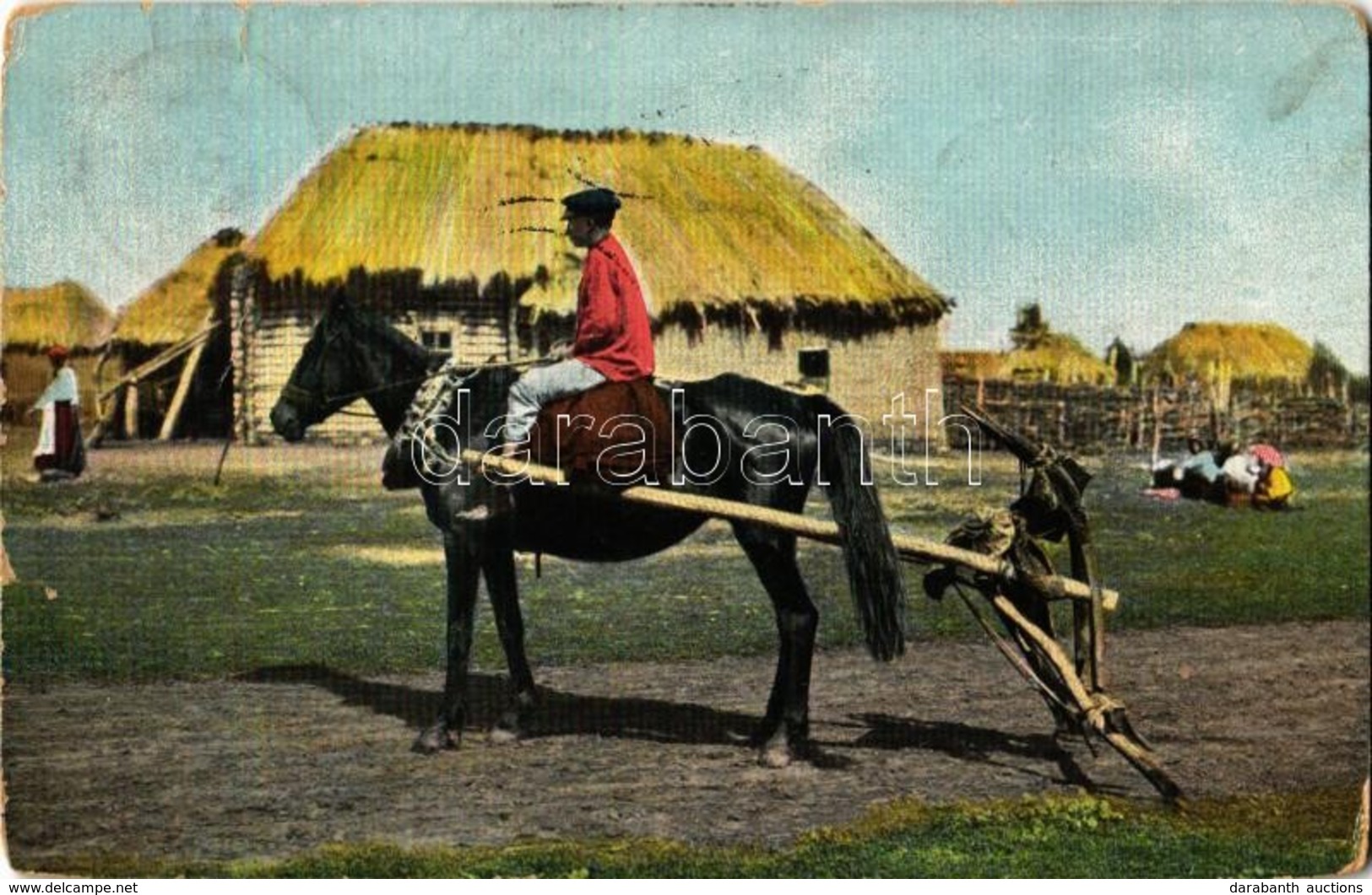 * T3 Ekehúzó Ló / Horse And Plough, Folklore (small Tear) - Ohne Zuordnung