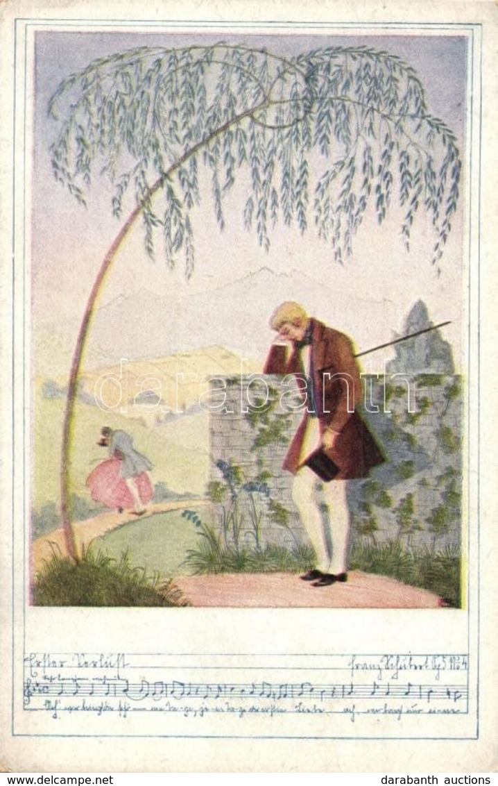 ** T2/T3 Romantic Art Postcard With Music Sheet. Deutscher Schulverein Karte Nr. 1222. S: Mela Koehler - Ohne Zuordnung