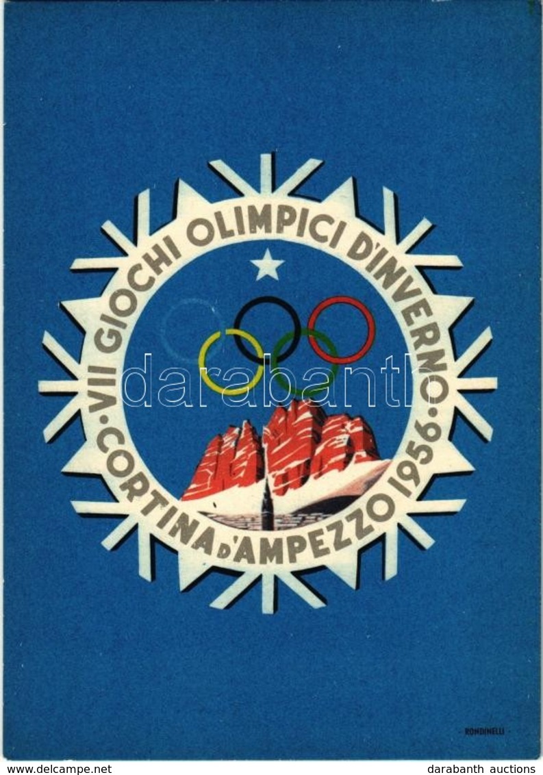 ** T2/T3 1956 Cortina, VII Giochi Olimpici D'Inverno / 1956 VII Winter Olympic Games In Cortina D'Ampezzo S: Rondinelli  - Ohne Zuordnung