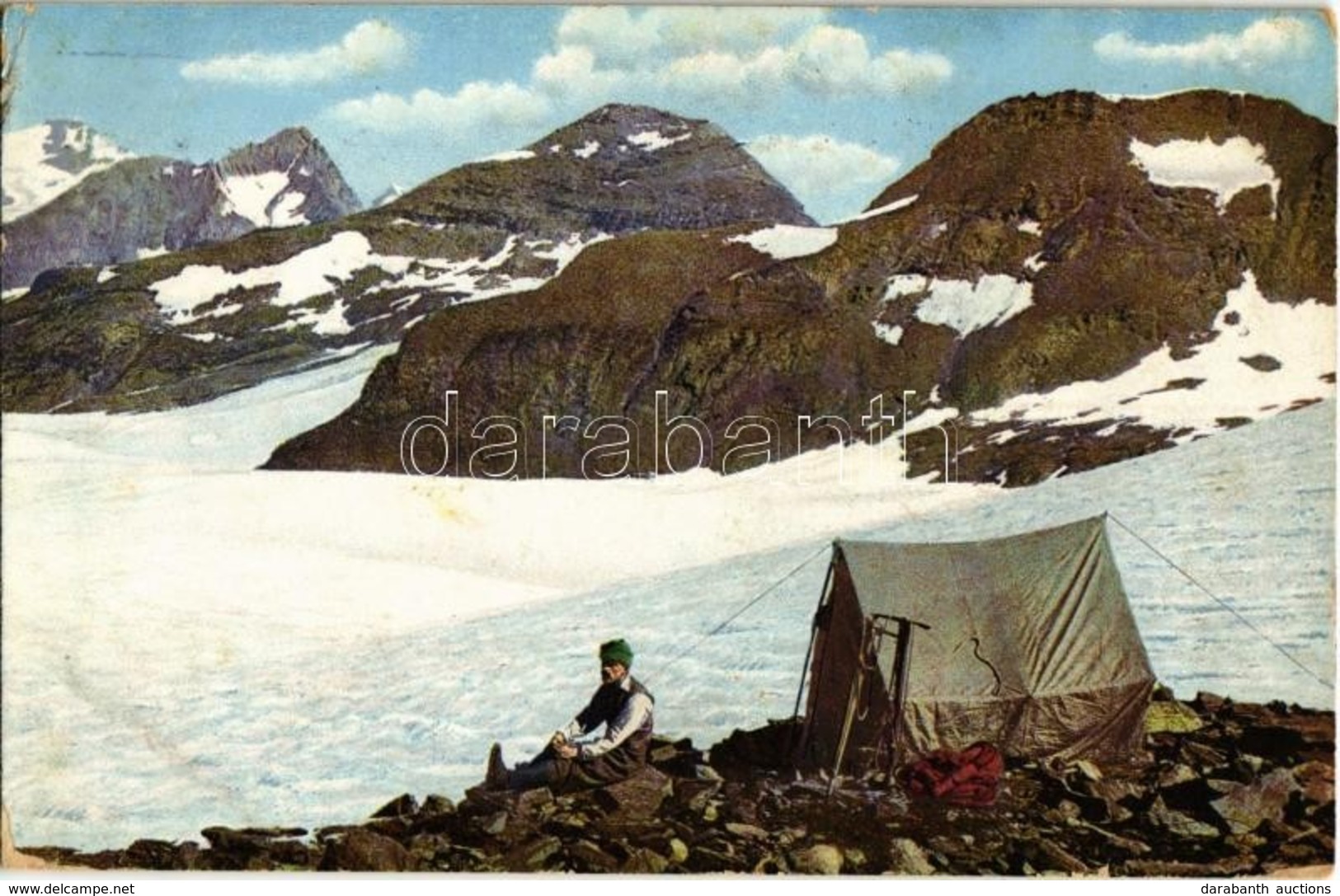 T2/T3 Resting Mountaineer With Tent, Mountain Climbing, Alpinist (EK) - Ohne Zuordnung