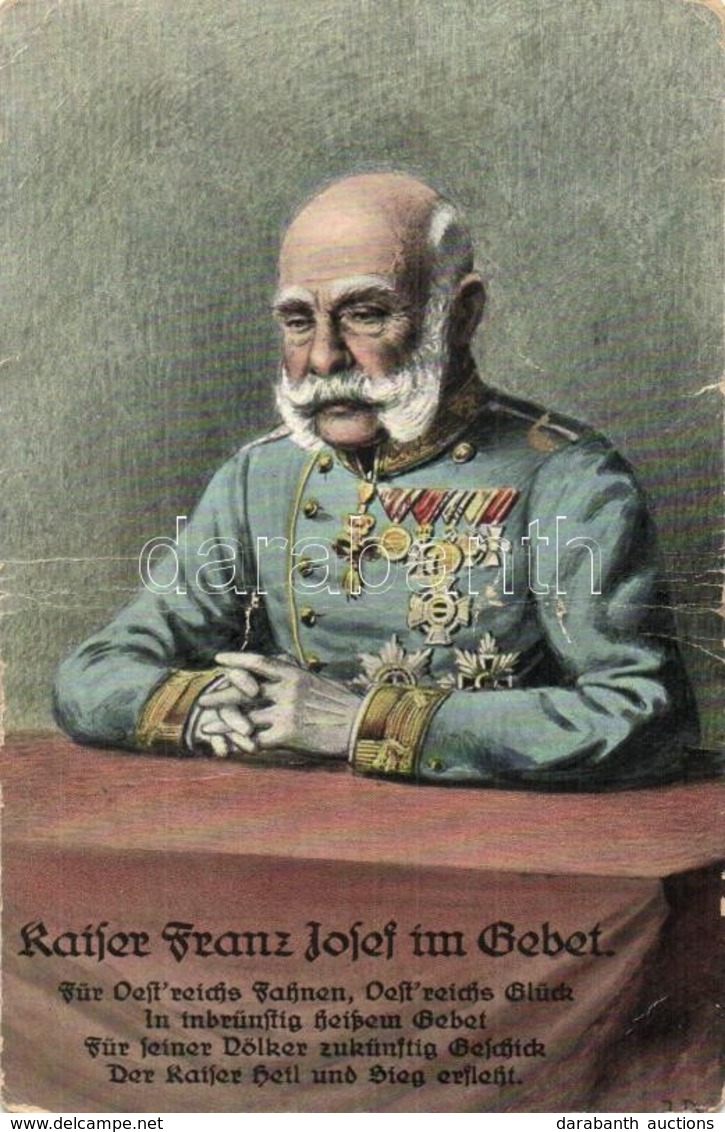 ** T3/T4 Kaiser Franz Josef Im Gebet / Praying Franz Joseph. L&P 1836. (fa) - Ohne Zuordnung