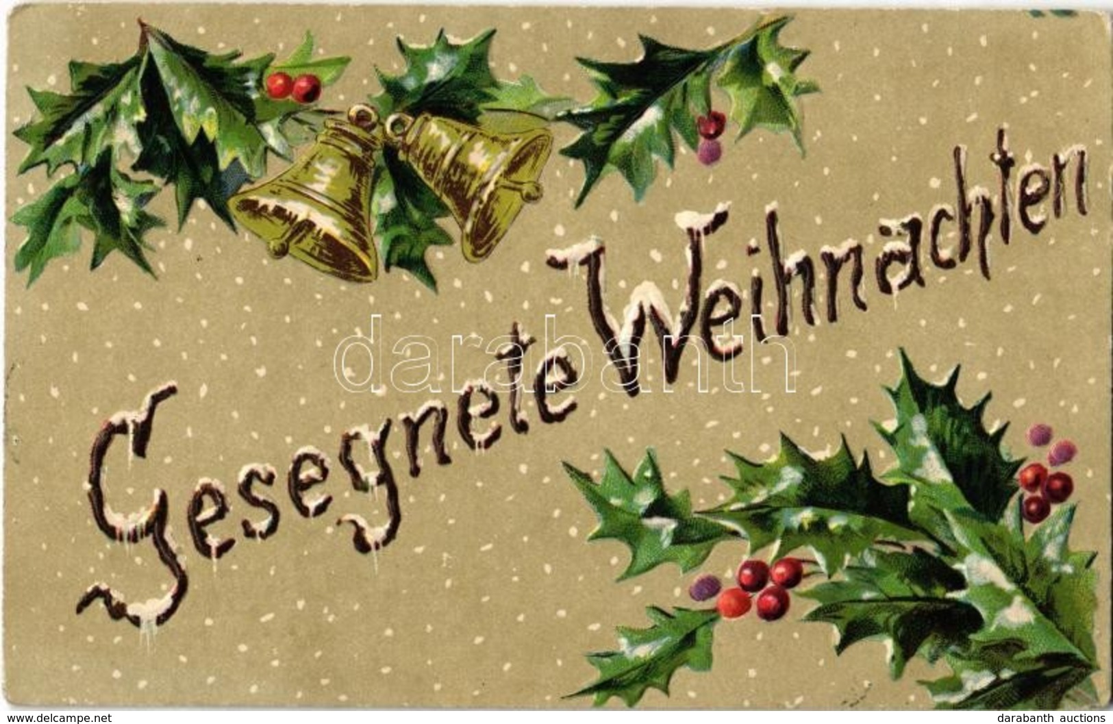 T2 'Gesegnete Weihnachten' / Christmas Greeting Card, Emb. Litho - Ohne Zuordnung