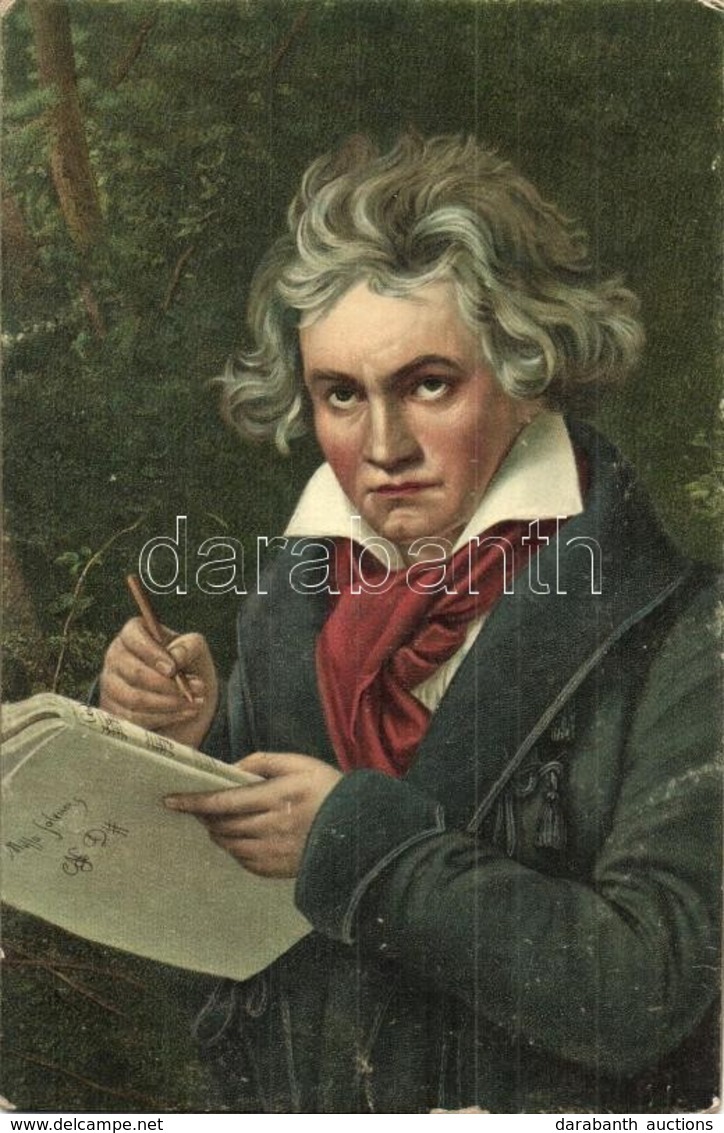 ** T2 Ludwig Von Beethoven, Stengel Litho S: Joseph Karl Stieler - Ohne Zuordnung