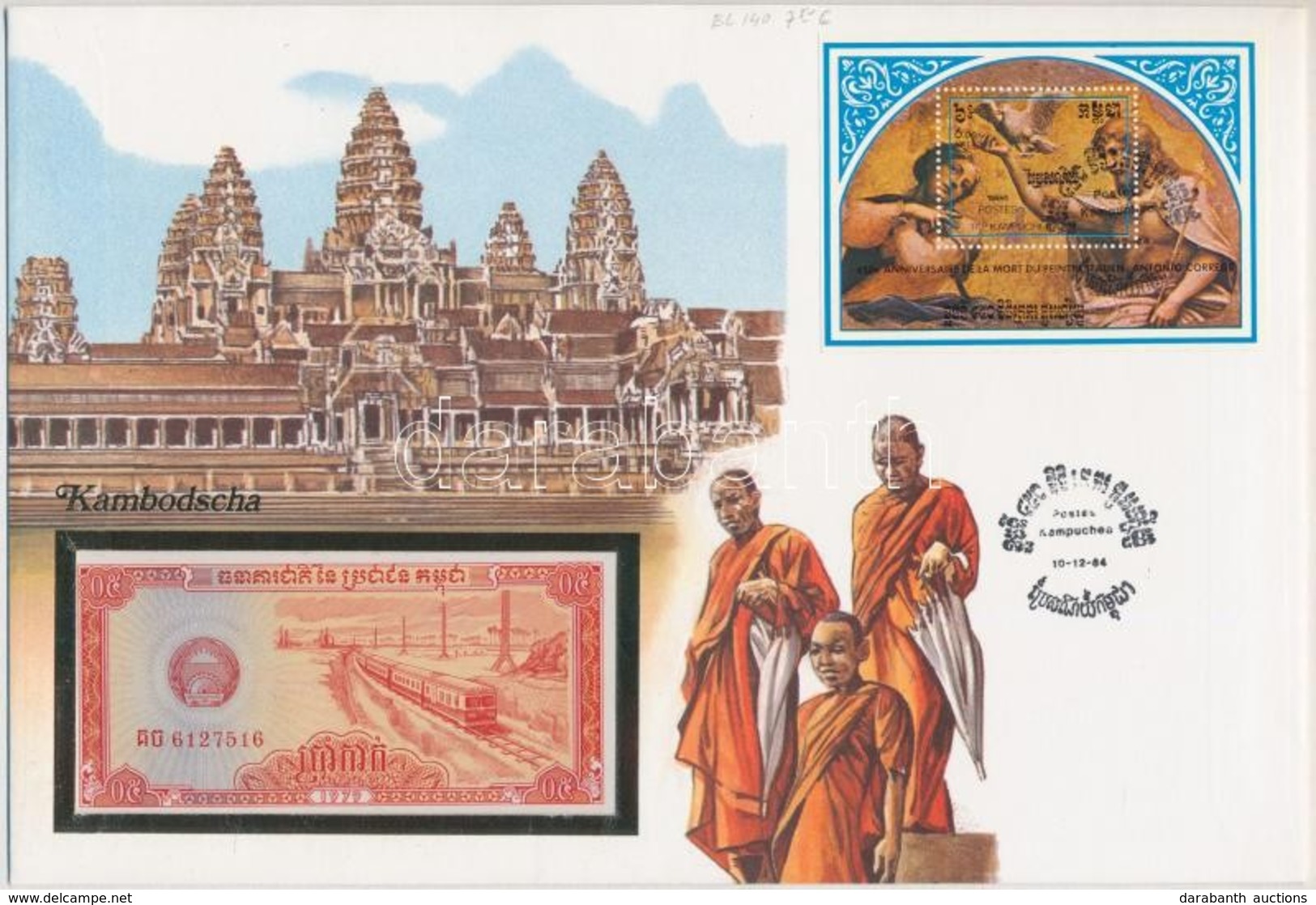 Kambodzsa 1979. 0,5R Borítékban, Alkalmi Bélyeggel és Bélyegzéssel T:I
Cambodia 1979. 0,5 Riel In Envelope With Stamps A - Non Classés