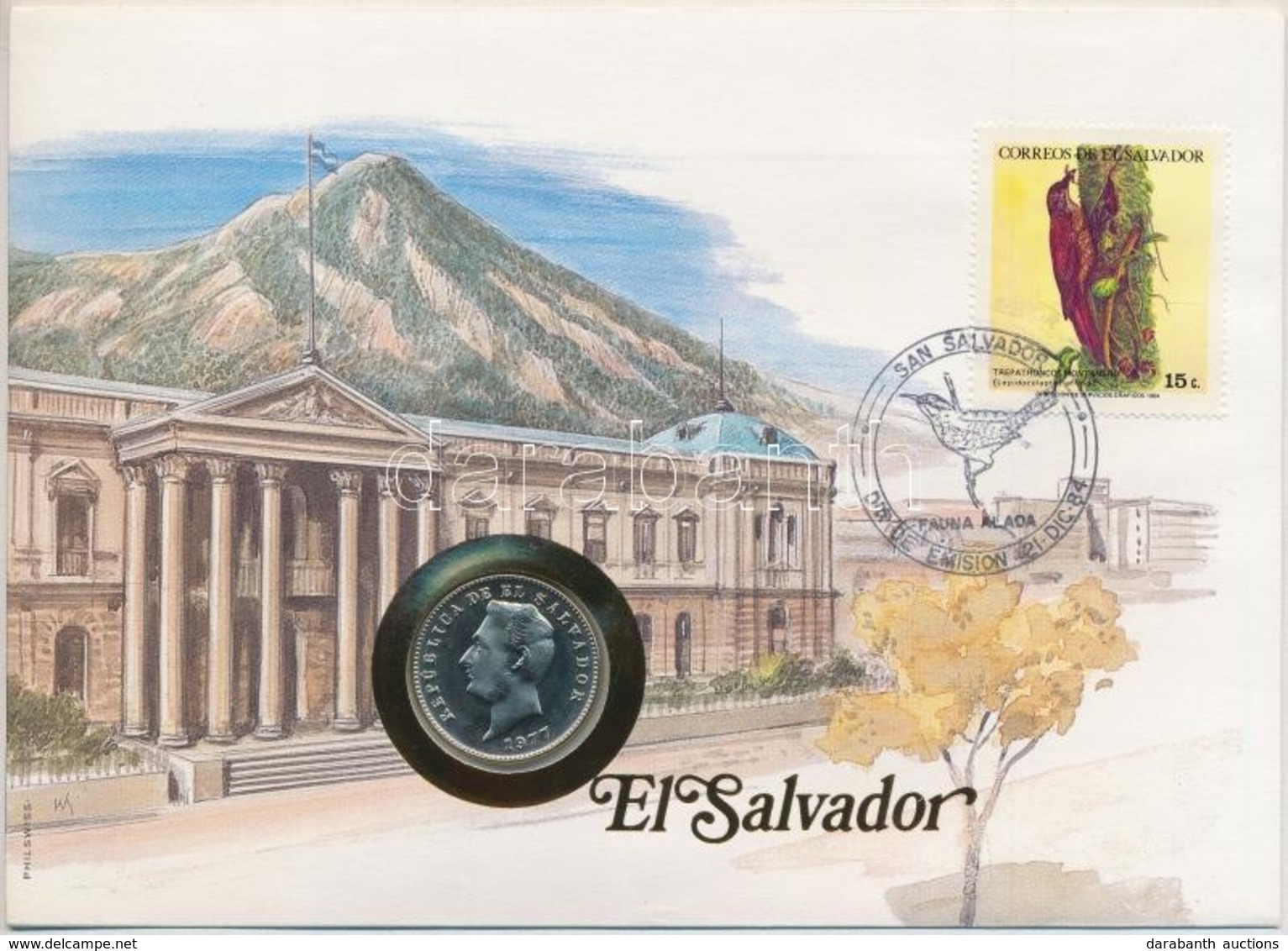 El Salvador 1977. 10c, Felbélyegzett Borítékban, Bélyegzéssel, Német Nyelvű Leírással T:1 Patina
El Salvador 1977. 10 Ce - Ohne Zuordnung