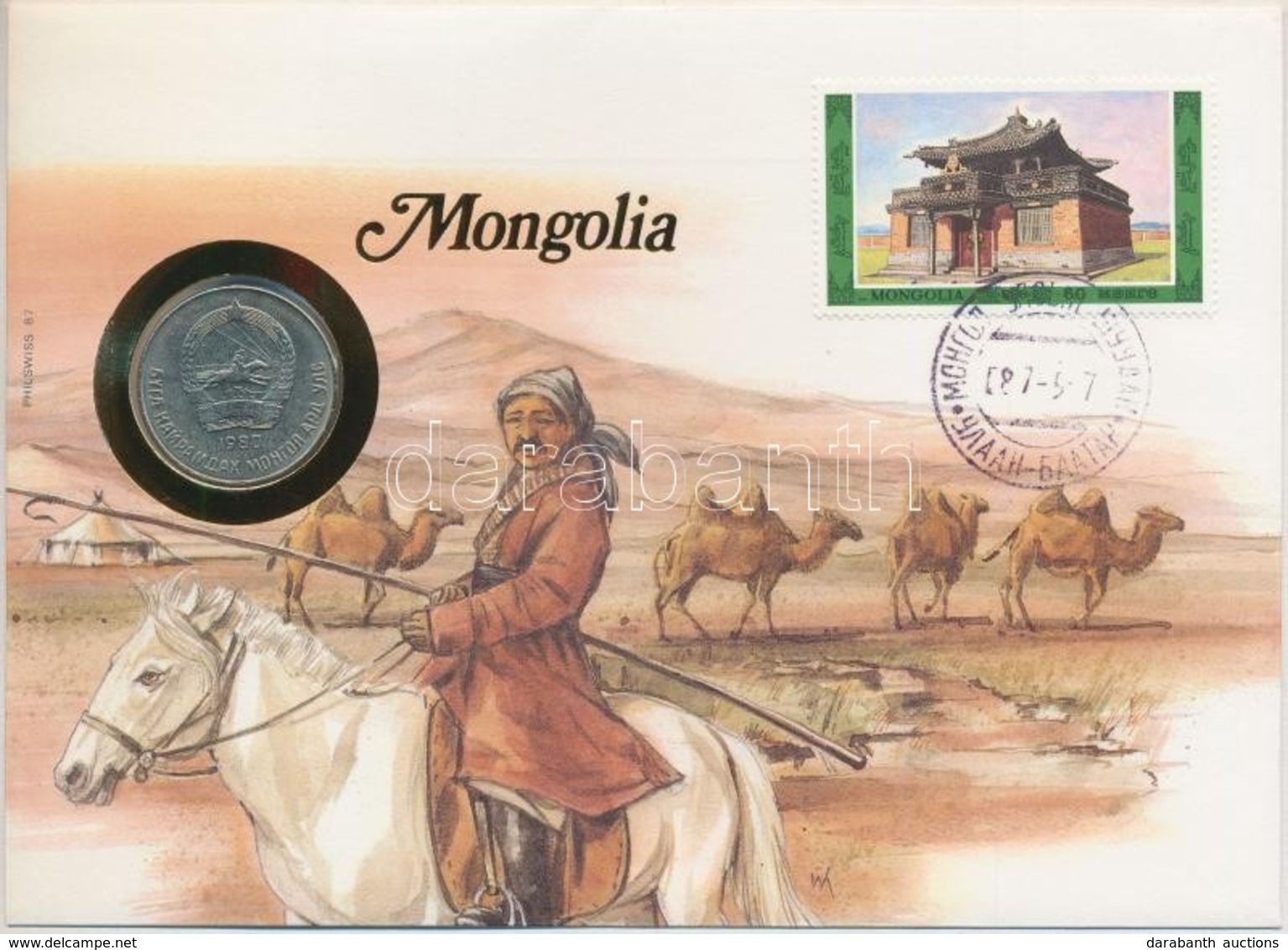 Mongólia 1980. 50m, Felbélyegzett Borítékban, Bélyegzéssel, Német Nyelvű Leírással T:1 Patina
Mongolia 1980. 50 Mongo In - Ohne Zuordnung