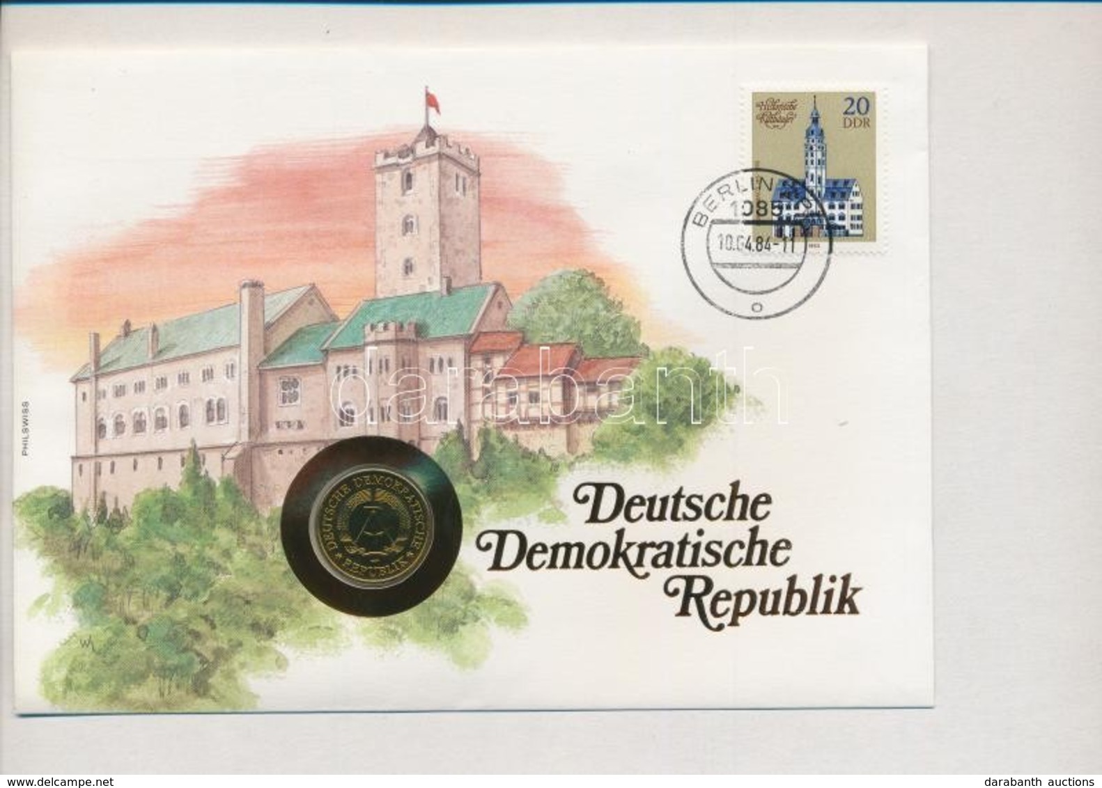 NDK 1984. 20pf, Felbélyegzett Borítékban, Bélyegzéssel, Német Nyelvű Leírással T:1 Patina
GDR 1984. 20 Pfennig In Envelo - Ohne Zuordnung