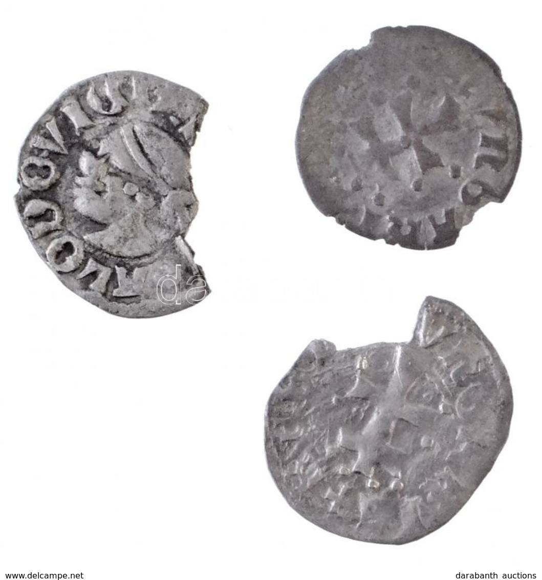 1373-1382. Denár Ag 'I. Nagy Lajos' (3x) T:2-,3 Ki.
Hungary 1373-1382. Denar Ag 'Louis I' (3x) C:VF,F Crack
Huszár 547., - Ohne Zuordnung