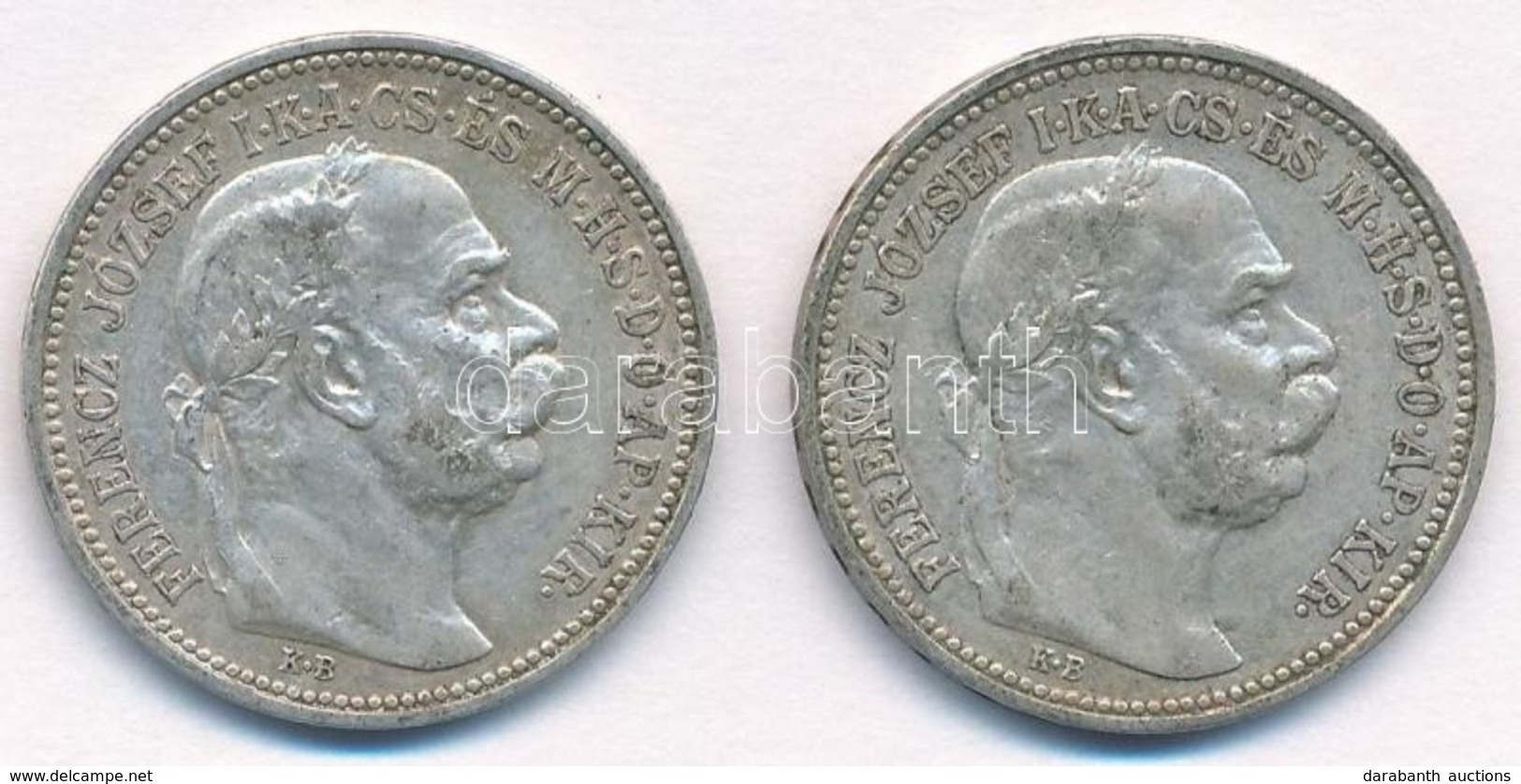 1912KB 1K Ag 'Ferenc József' (2x) T:2 Kis Patina Adamo K5.1 - Ohne Zuordnung