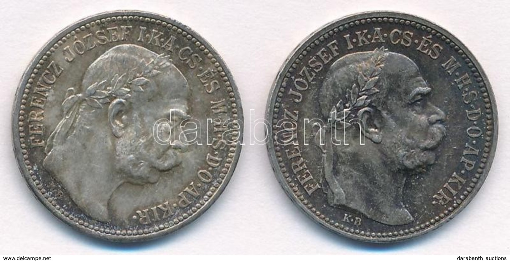 1915KB 1K Ag 'Ferenc József' (2x) T:1- Patina Adamo K5.1 - Ohne Zuordnung