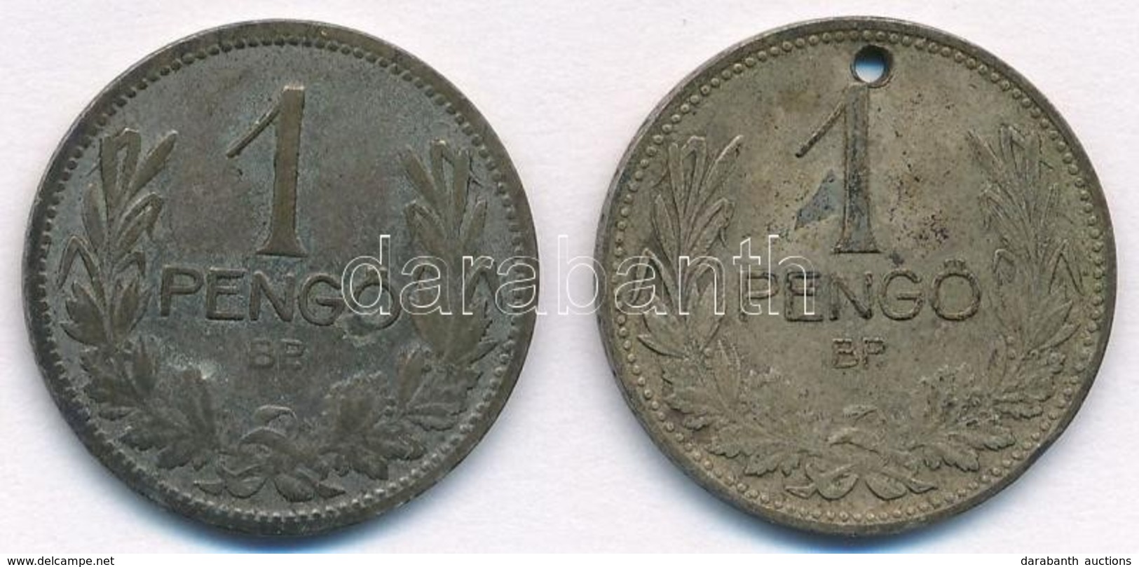 1927. 1P Ag + 1938. 1P Ag T:2-3 Patina, Egyiken Ly. - Ohne Zuordnung