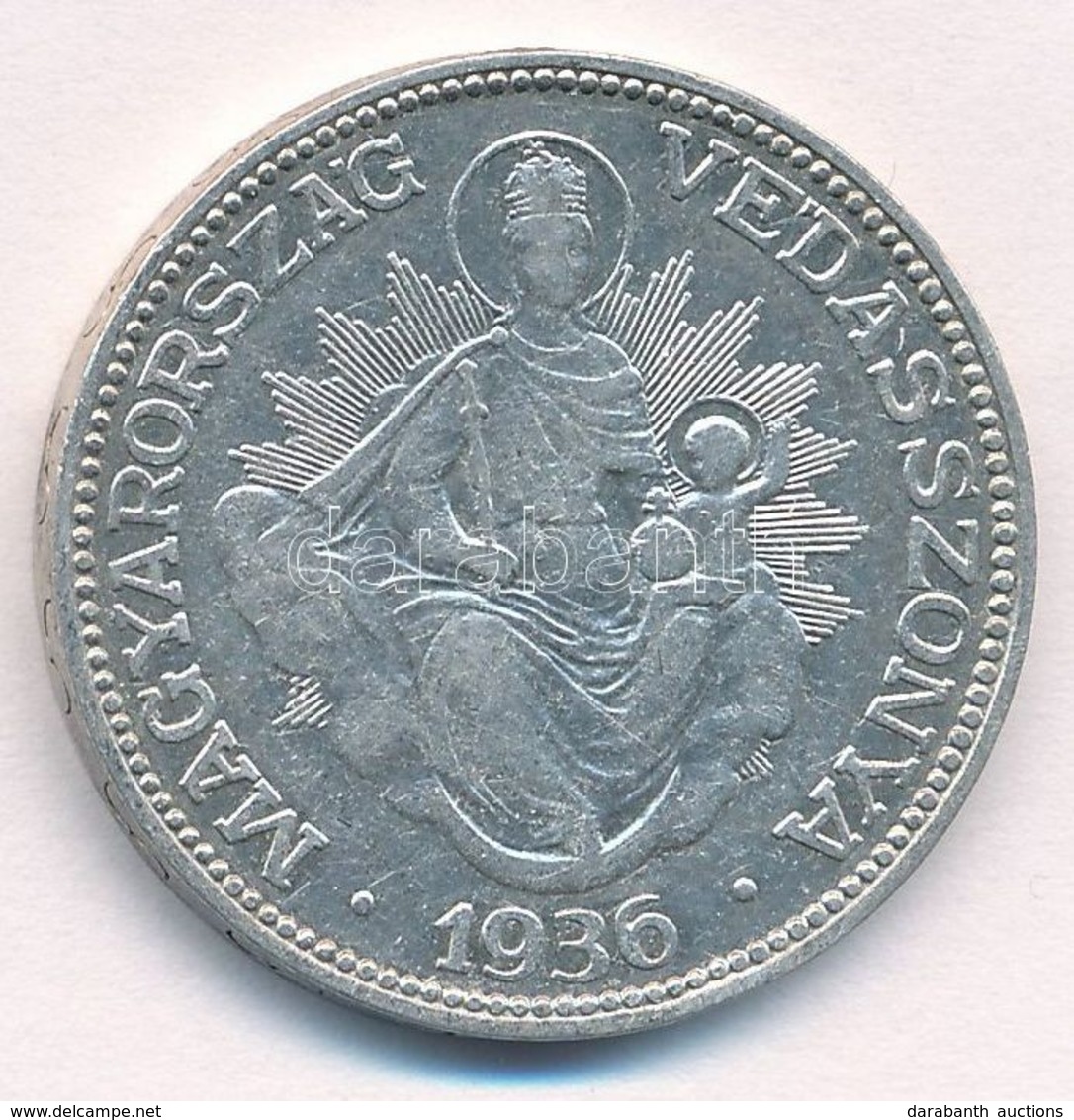 1936. 2P Ag 'Madonna' T:2,2- Adamo P7 - Ohne Zuordnung