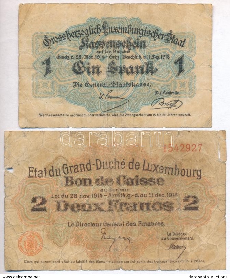 Luxemburg 1919. 1Fr + 2Fr T:III,III-
Luxembourg 1919. 1 Franc + 2 Francs C:F,VG - Ohne Zuordnung