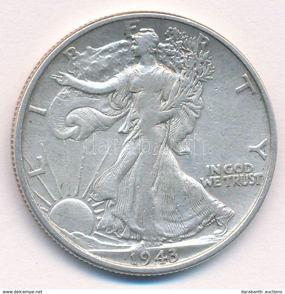 Amerikai Egyesült Államok 1943. 1/2$ Ag 'Walking Liberty' T:3 
USA 1943. 1/2 Dollar Ag 'Walking Liberty' C:F - Ohne Zuordnung