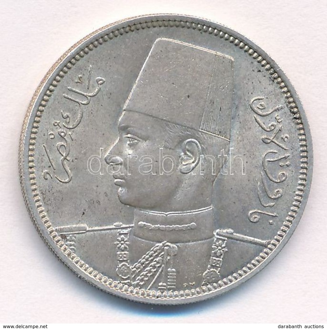 Egyiptom 1939. 5p Ag T:1- 
Egypt 1939. 5 Piastres Ag C:AU - Non Classés