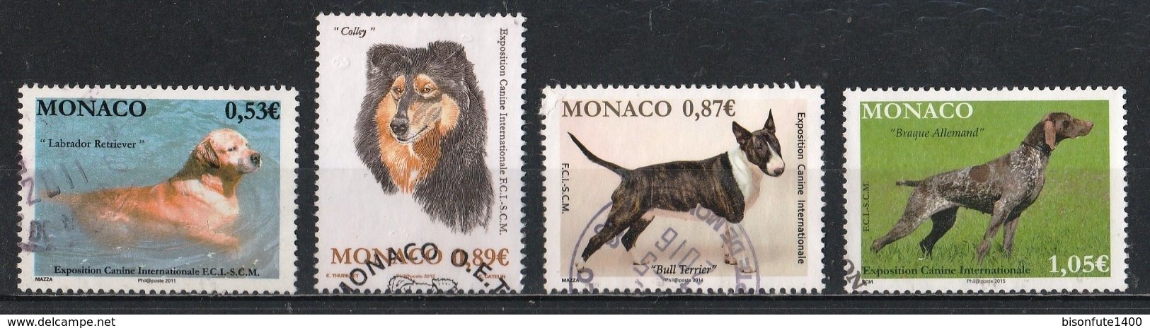 Monaco 2011 à 2017 : Timbres Yvert Et Tellier N° 2765 - 2816 - 2914 - 2963 - 3021 Et 3068 Oblitérés. - Oblitérés