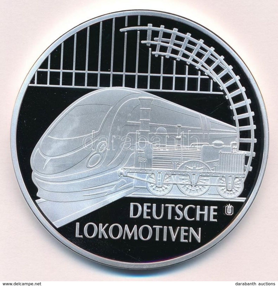 Németország DN 'Deutsche Lokomotiven / Drache' Egyik Oldalán Festett, Jelzetlen Ag (?) Emlékérem (70mm) T:PP,a Festés Ki - Ohne Zuordnung