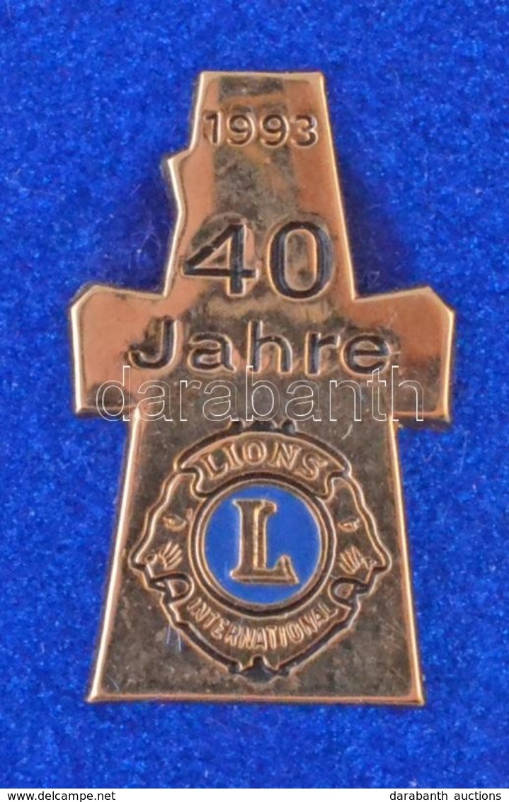 Németország 1993. '40 Jahre - Lions International' Aranyozott, Részben Festett Kitűző (14x23mm) T:1-
Germany 1993. '40 J - Ohne Zuordnung