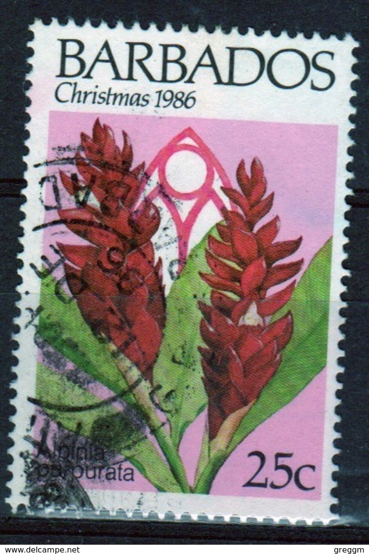 Barbados Single 25c Stamp From The 1986 Christmas Series. - Barbados (1966-...)