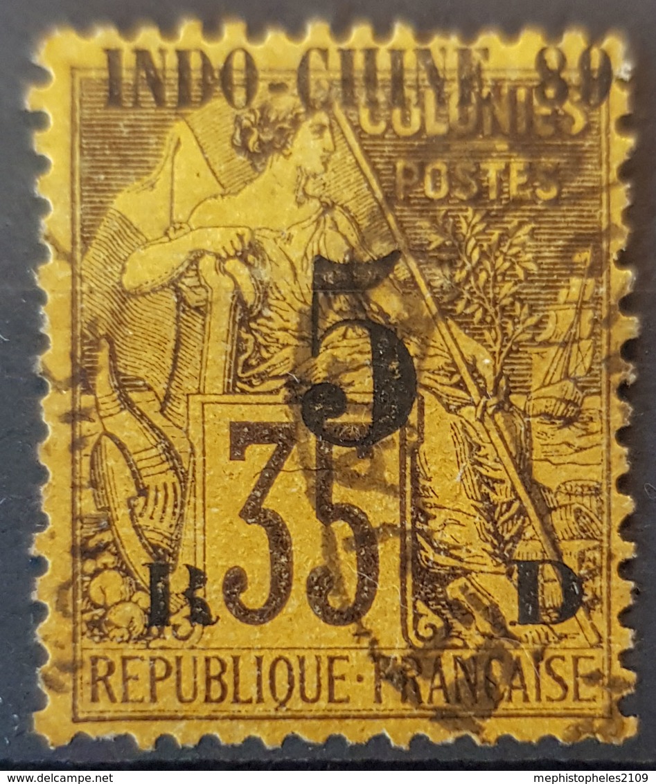 INDOCHINE 1889 - Canceled - YT 2 - 5c Overprint - Oblitérés