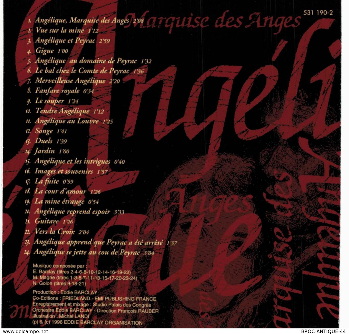 CD N°1204 - ANGELIQUE MARQUISE DES ANGES - COMPILATION - Música De Peliculas