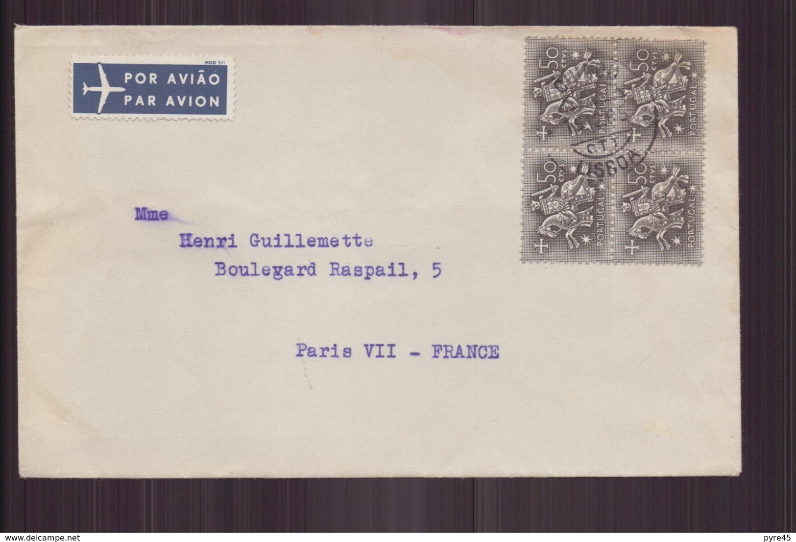 PORTUGAL ENVELOPPE DU 15 DECEMBRE 1965 DE LISBOA POUR PARIS - Cartas & Documentos