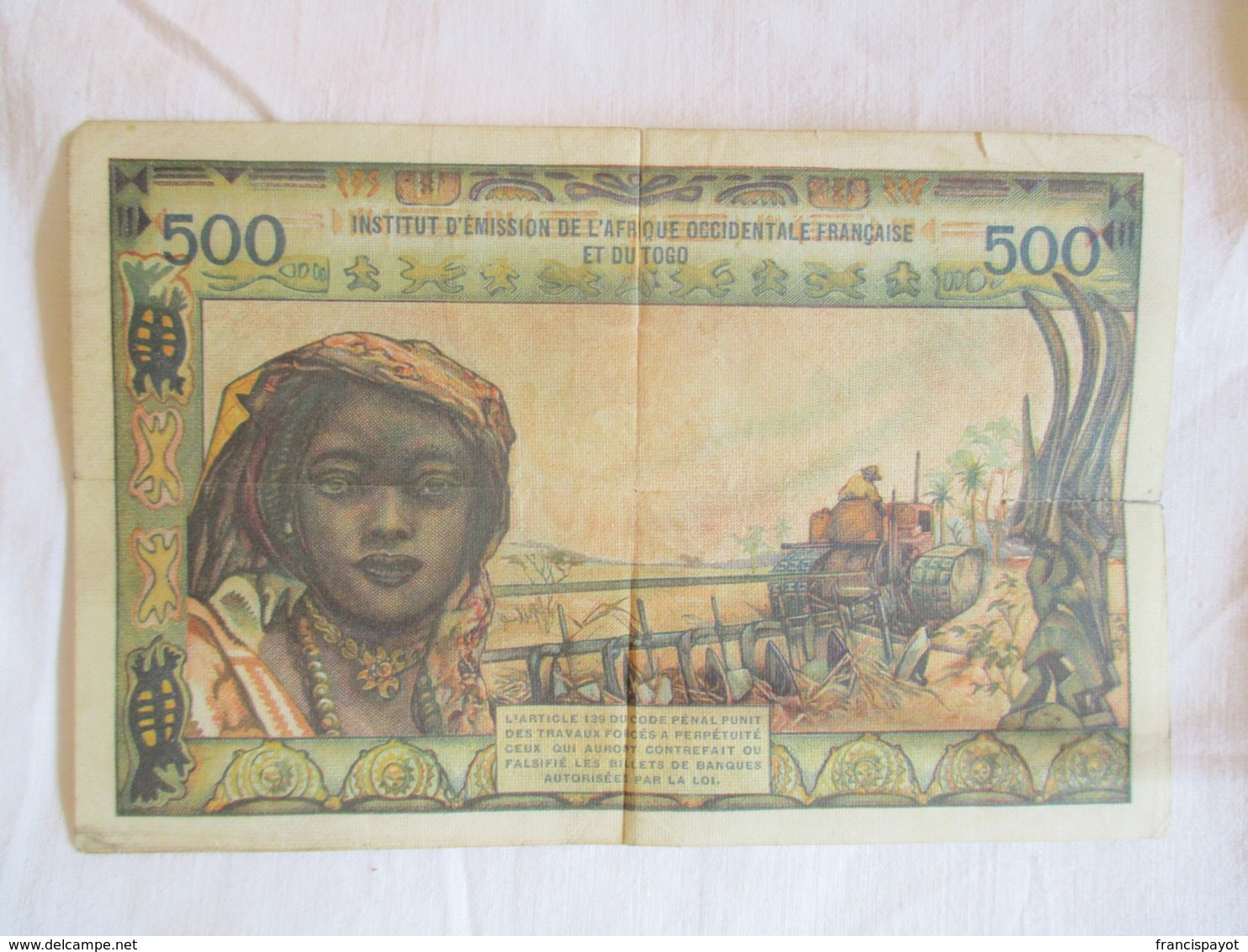 Afrique Occidentale Française: 500 Francs 1959 - West-Afrikaanse Staten