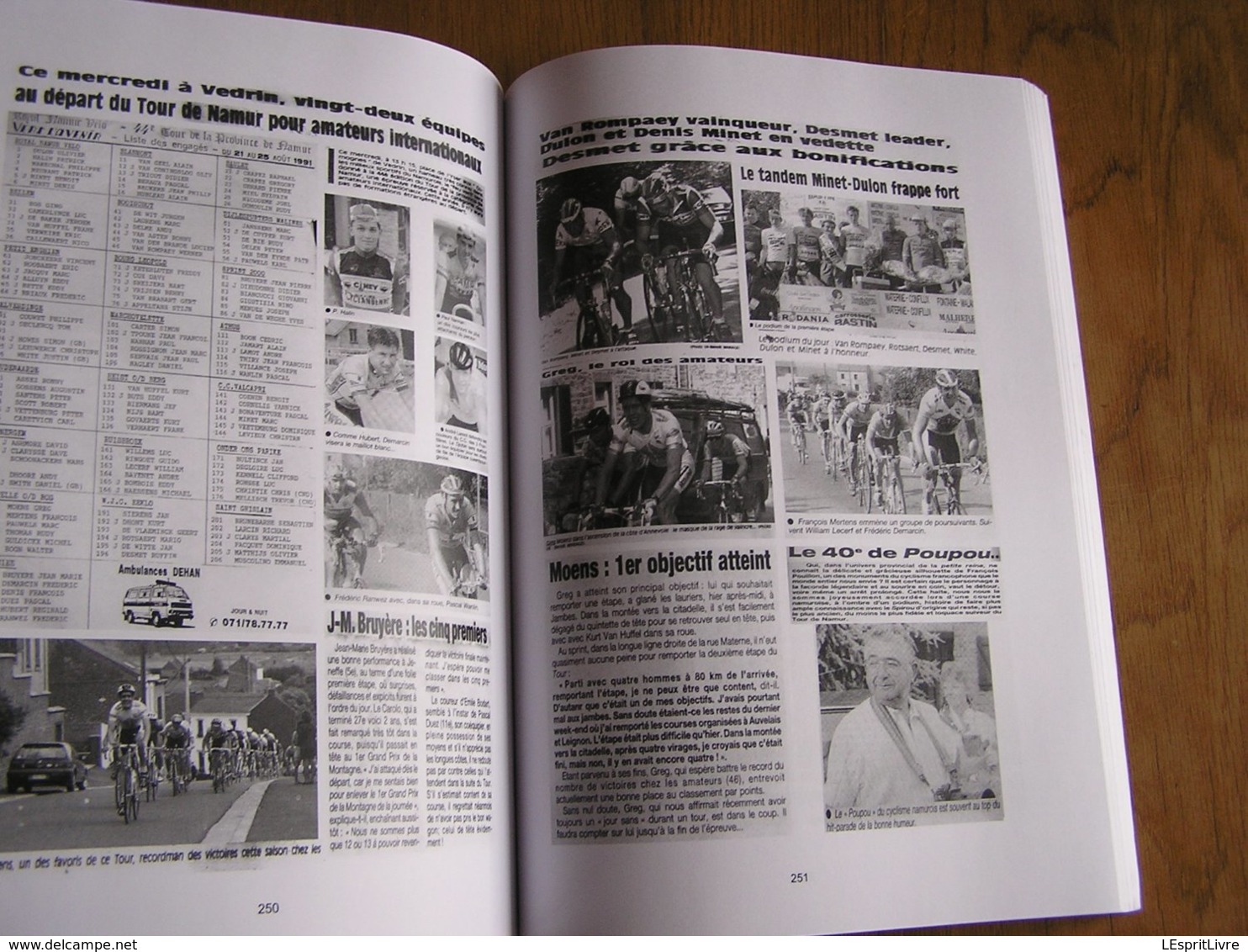 LES 60 EDITIONS DU TOUR CYCLISTE DE LA PROVINCE DE NAMUR Régionalisme Course Sport Cyclisme Vélo Belgique Coureur