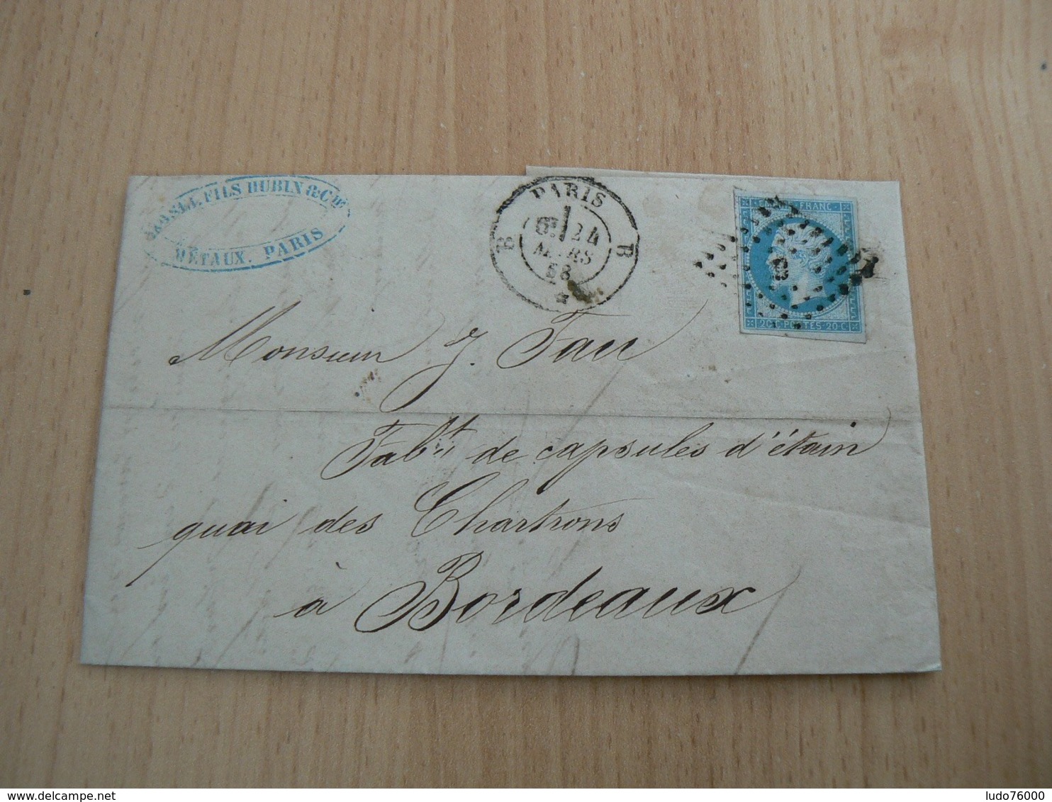 CP 107 / NAPOLEON N° 14 SUR LETTRE - 1853-1860 Napoléon III