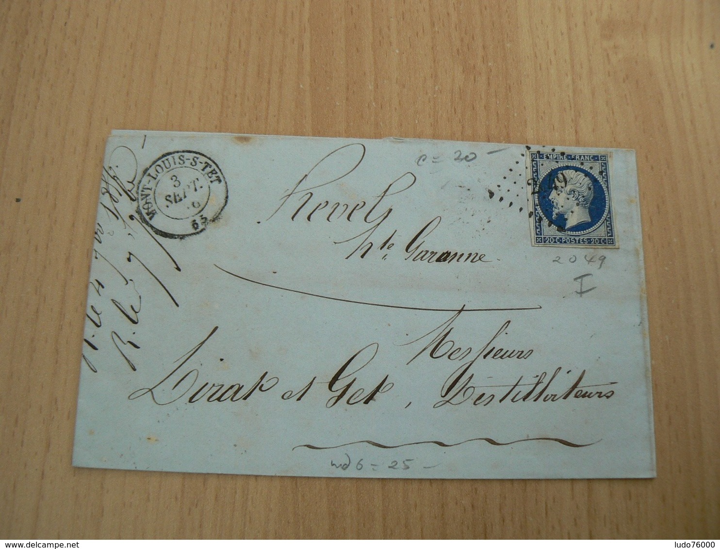 CP 107 / NAPOLEON N° 14 SUR LETTRE - 1853-1860 Napoléon III