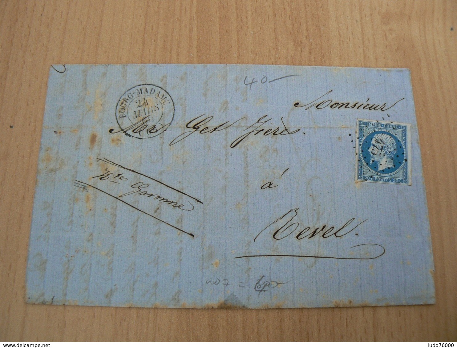 CP 107 / NAPOLEON N° 14 SUR LETTRE - 1853-1860 Napoléon III