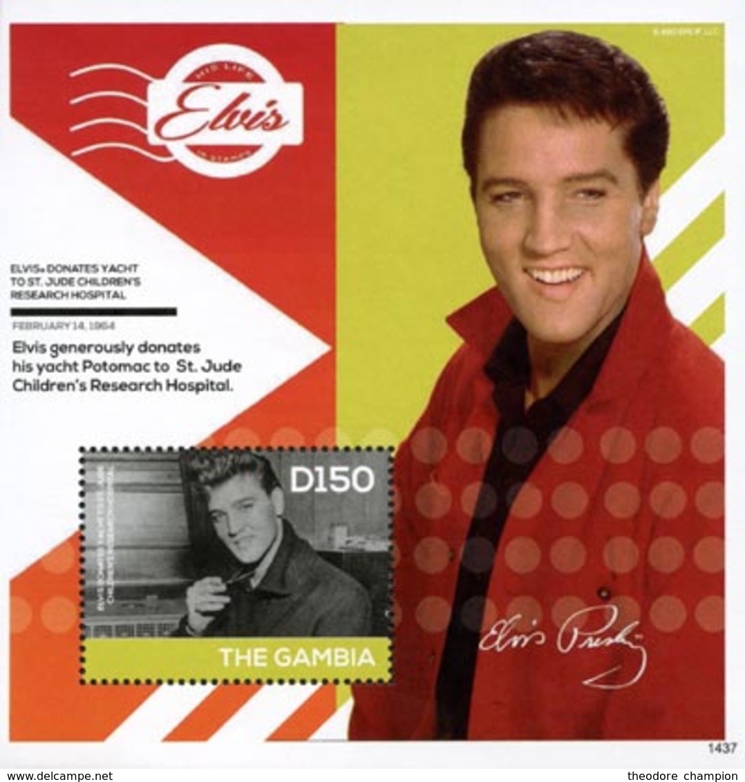 GAMBIE Bloc Elvis Presley (1437) Neuf ** MNH - Gambie (1965-...)