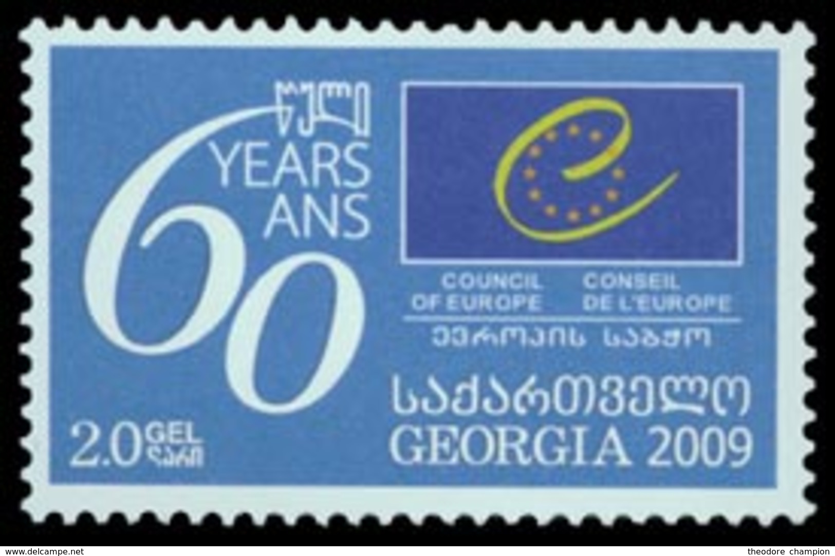 GEORGIE 60è An.Conseil De L'Europe 2009 1v Neuf ** MNH - Géorgie
