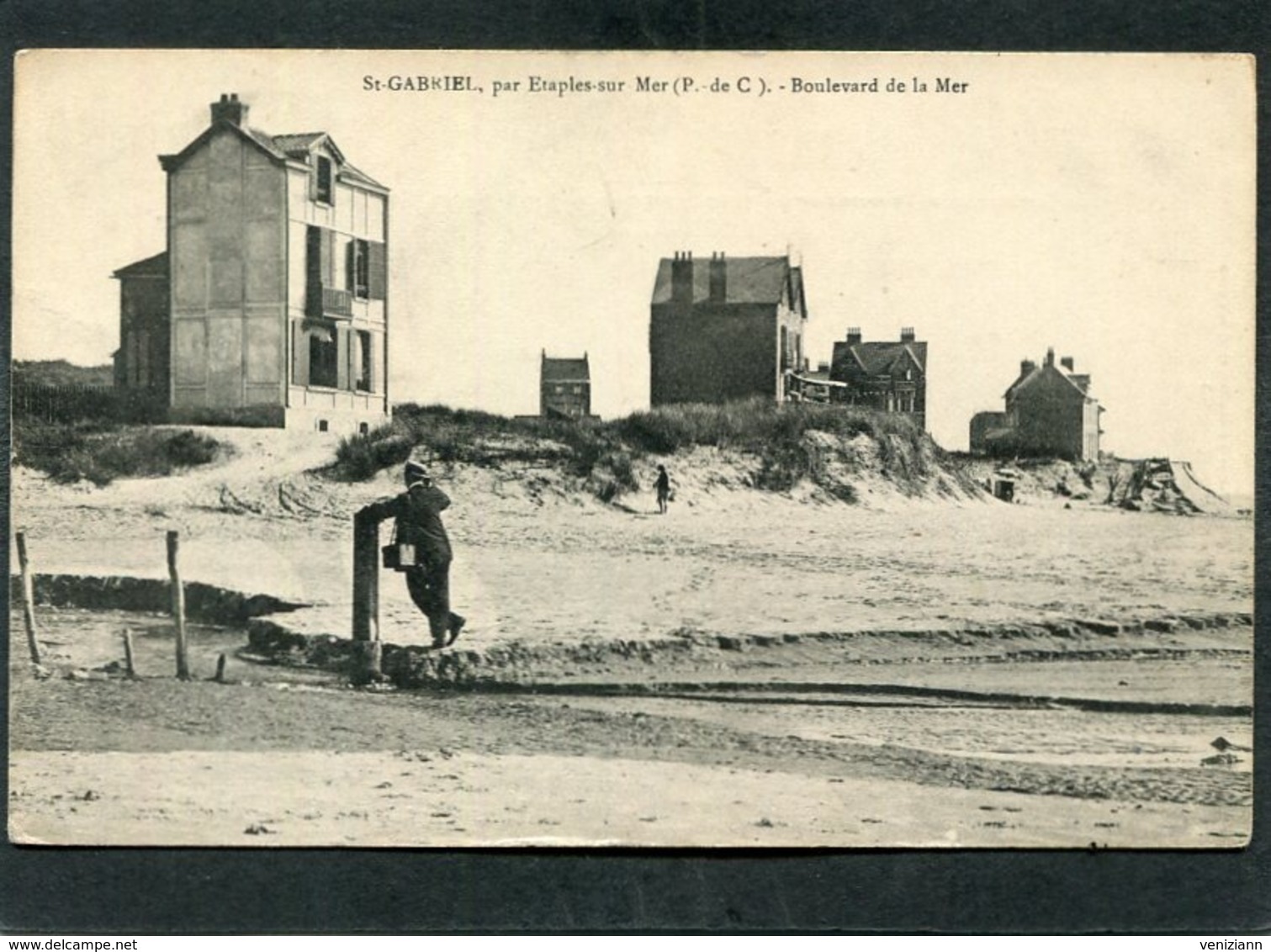 CPA - ST GABRIEL, Par Etaples Sur Mer - Boulevard De La Mer, Animé - Autres & Non Classés