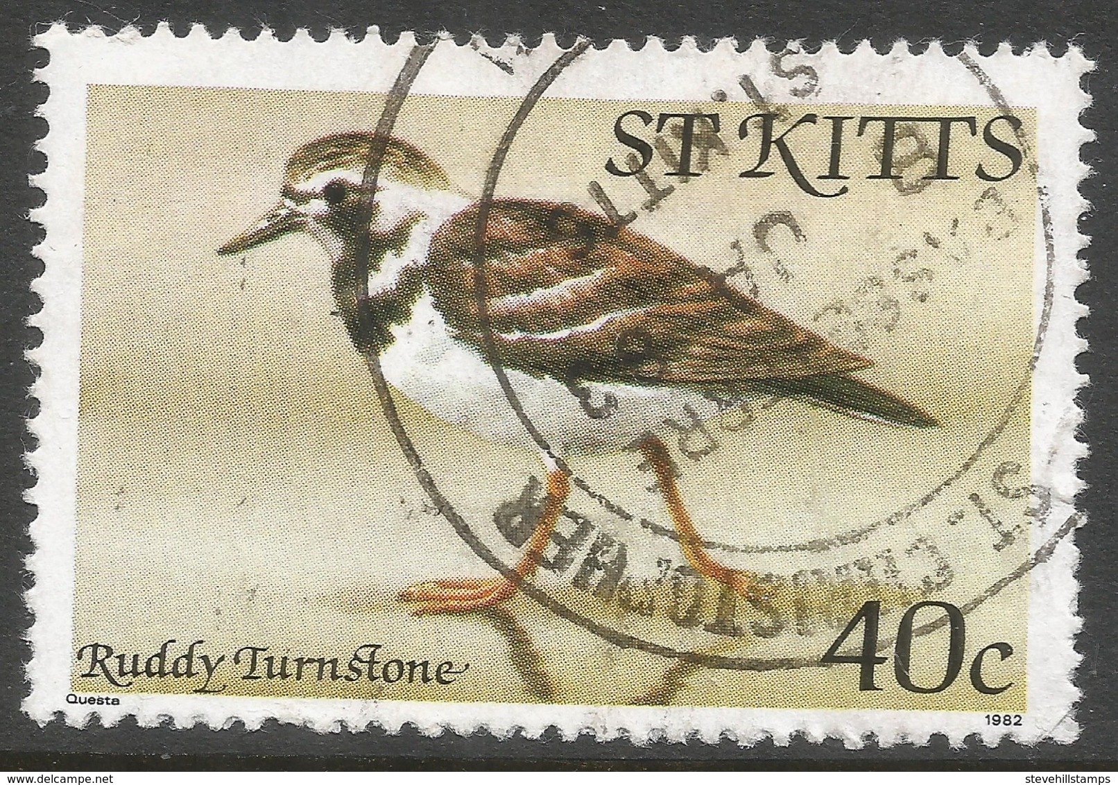 St Kitts. 1981 Birds. 40c Used. SG 63A - St.Kitts And Nevis ( 1983-...)