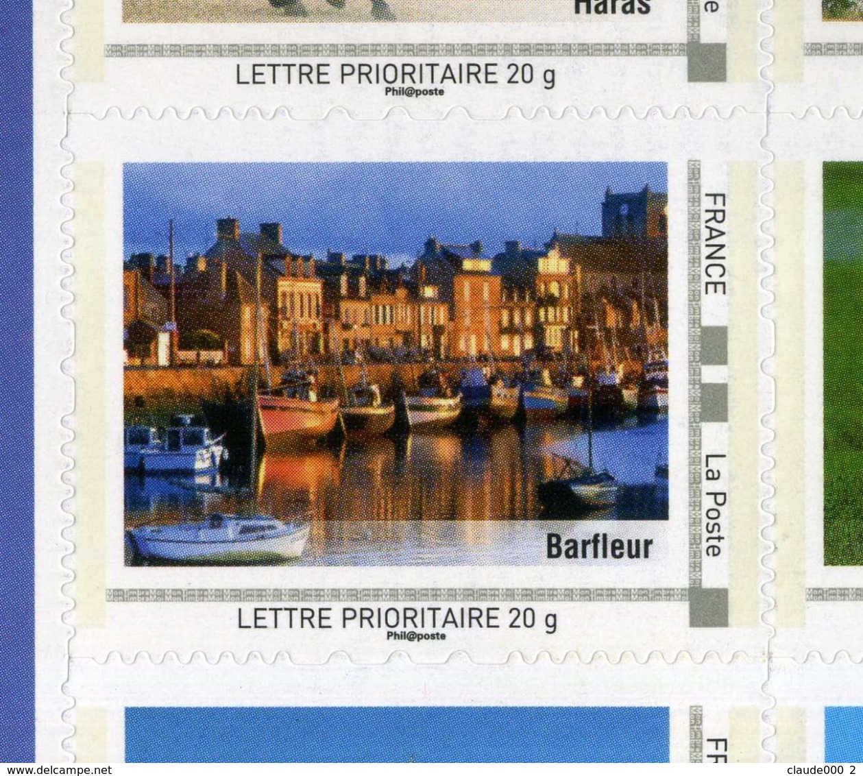 FRANCE . VARIETE DEUX TRES RARE COLLECTORS " LA BASSE NORMANDIE 2009 " Timbre Port De HONFLEUR Fauté NEUFS ** - Neufs