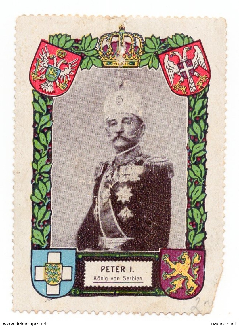 PETAR I OF SERBIA, KING OF SERBIA 1903-1919, ENGLISH POSTER STAMP - Serbia