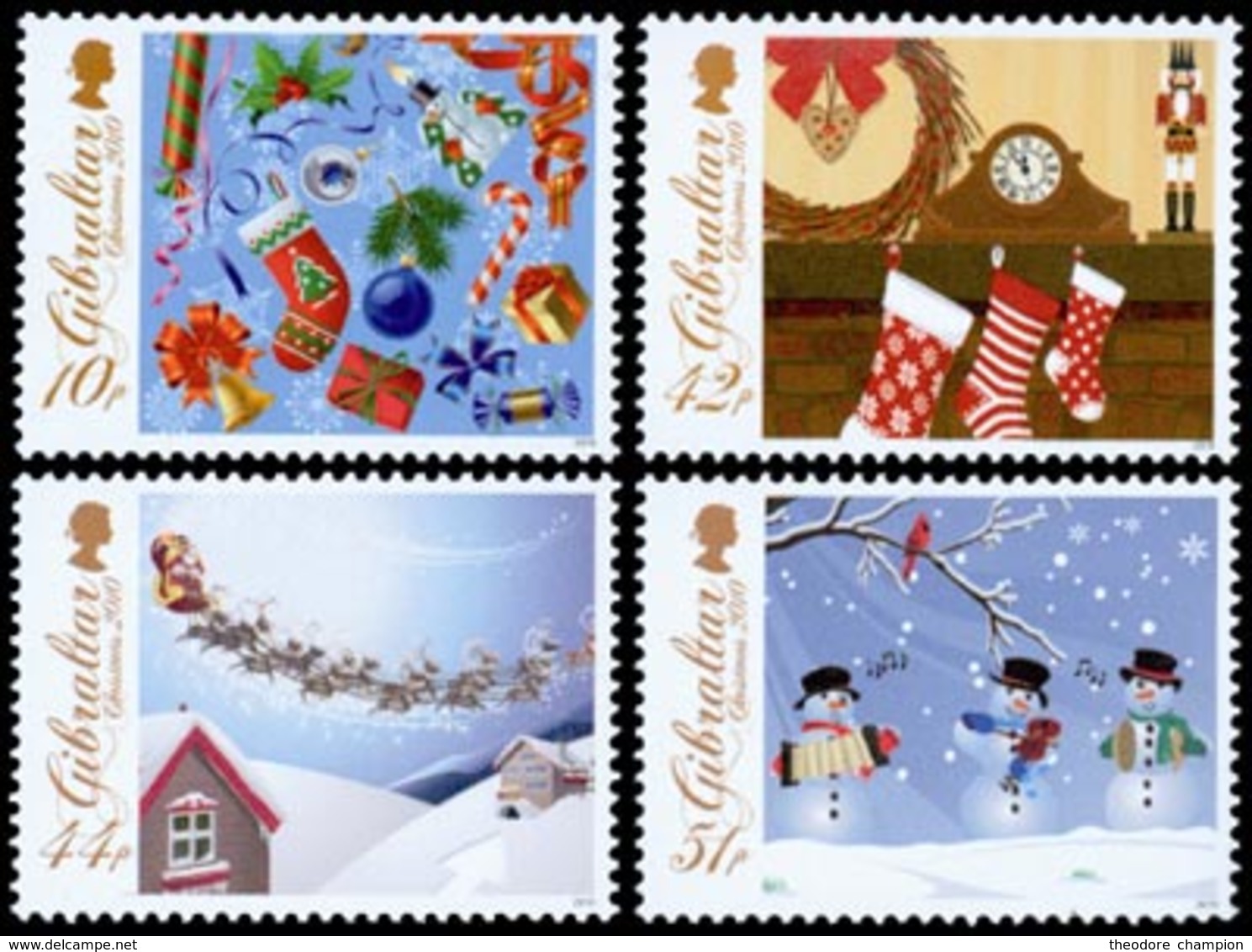 GIBRALTAR Noël 2010 4v Neuf ** MNH - Gibilterra