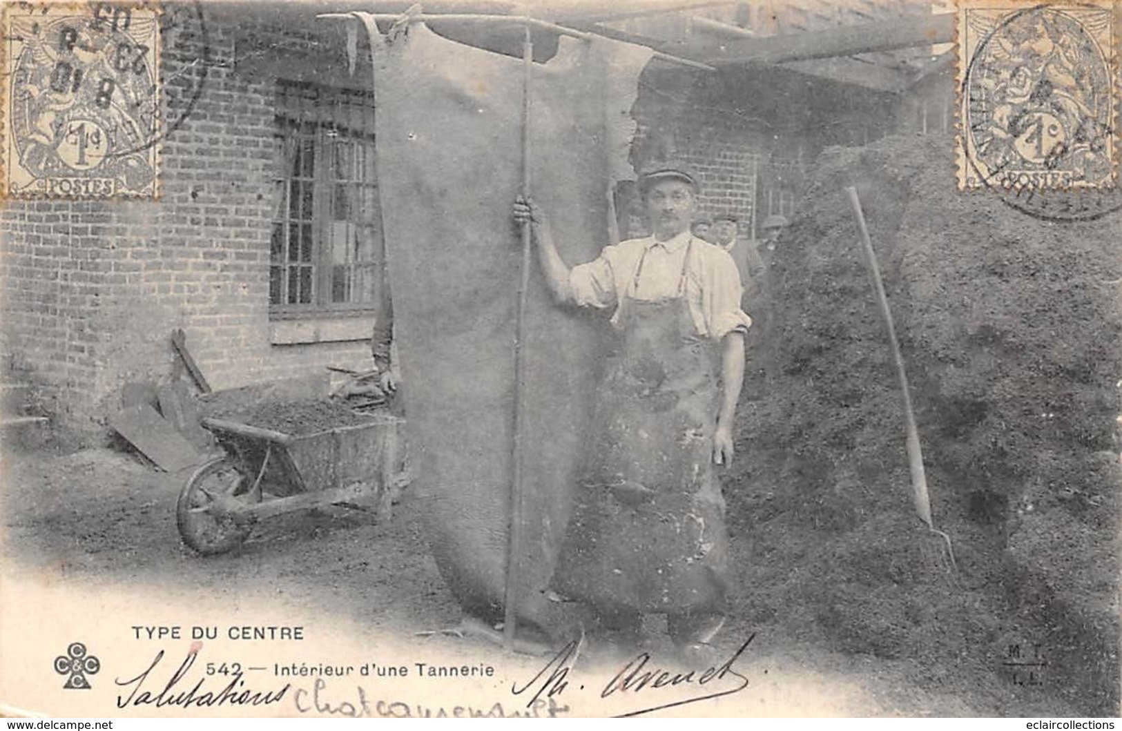 Thème.  Métiers Divers. Textile   Château-Renault   37     Intérieur D'une Tannerie     ( Voir Scan) - Andere & Zonder Classificatie