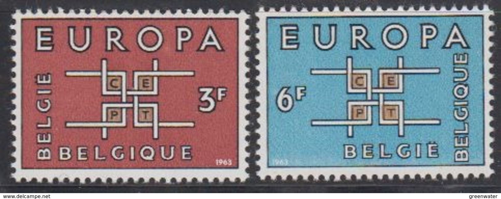 Europa Cept 1963 Belgium 2v ** Mnh (44830D) - 1963