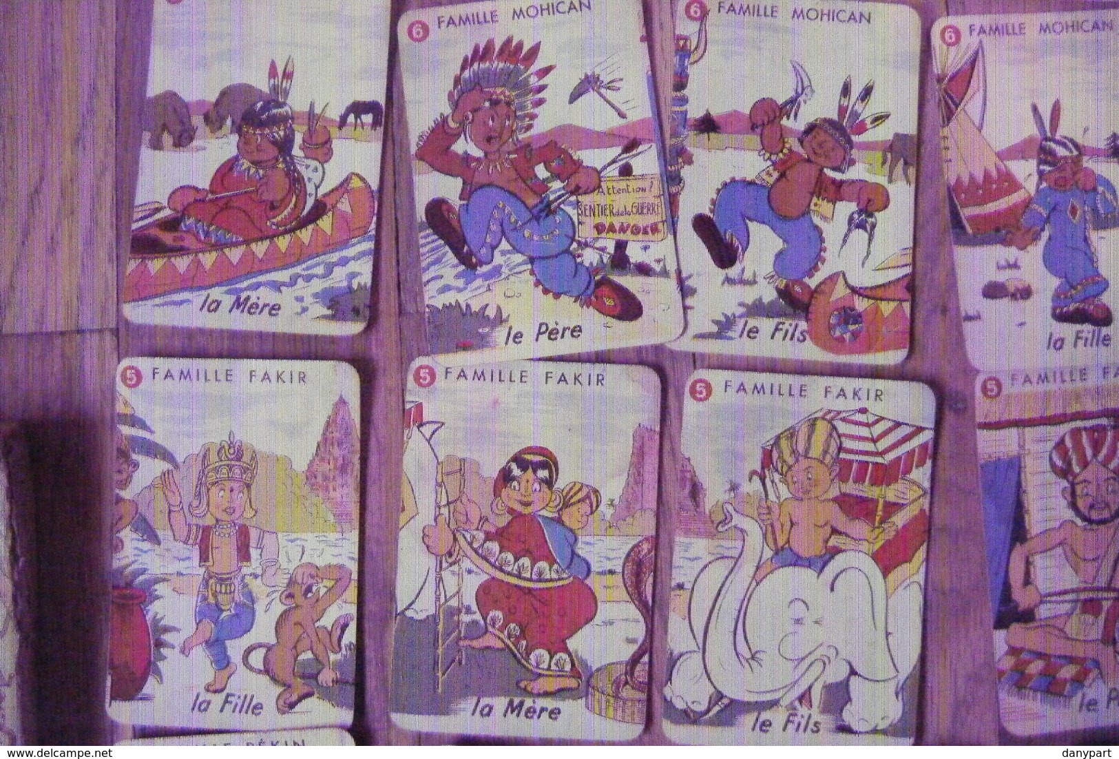 JEU DES 7 FAMILLES ANCIEN COMPLET BON ETAT FAMILLES SENEGAL LAPON MOHICAN NOMADE FAKIR PEKIN TEXAS Port 2 € - Autres & Non Classés