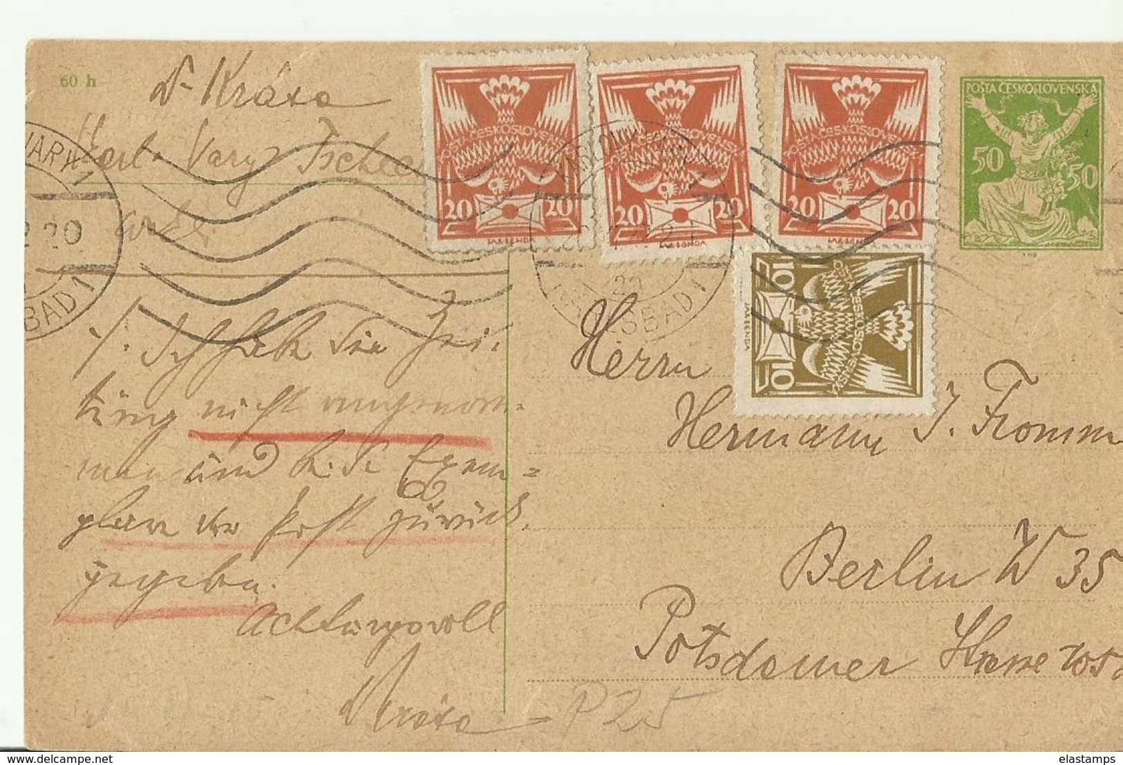 TCH GS 1921 - Cartoline Postali