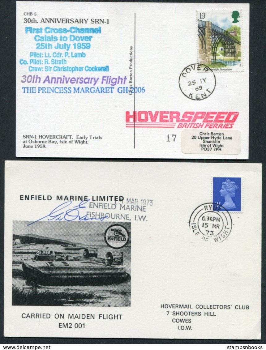 GB Isle Of Wight Hovercraft Covers / Cards X 10 - Maritime