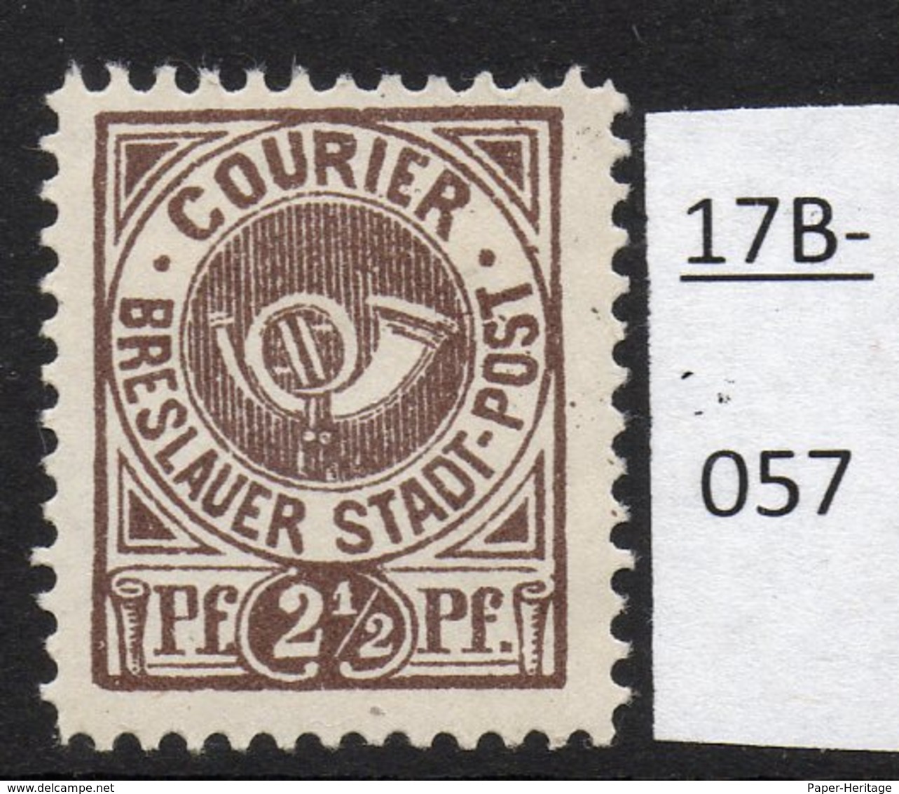 Germany Deutschland Privatpost Local Post Stadtpost : Breslau Courier. Mi. G.8. Mint No Gum. - Private & Local Mails