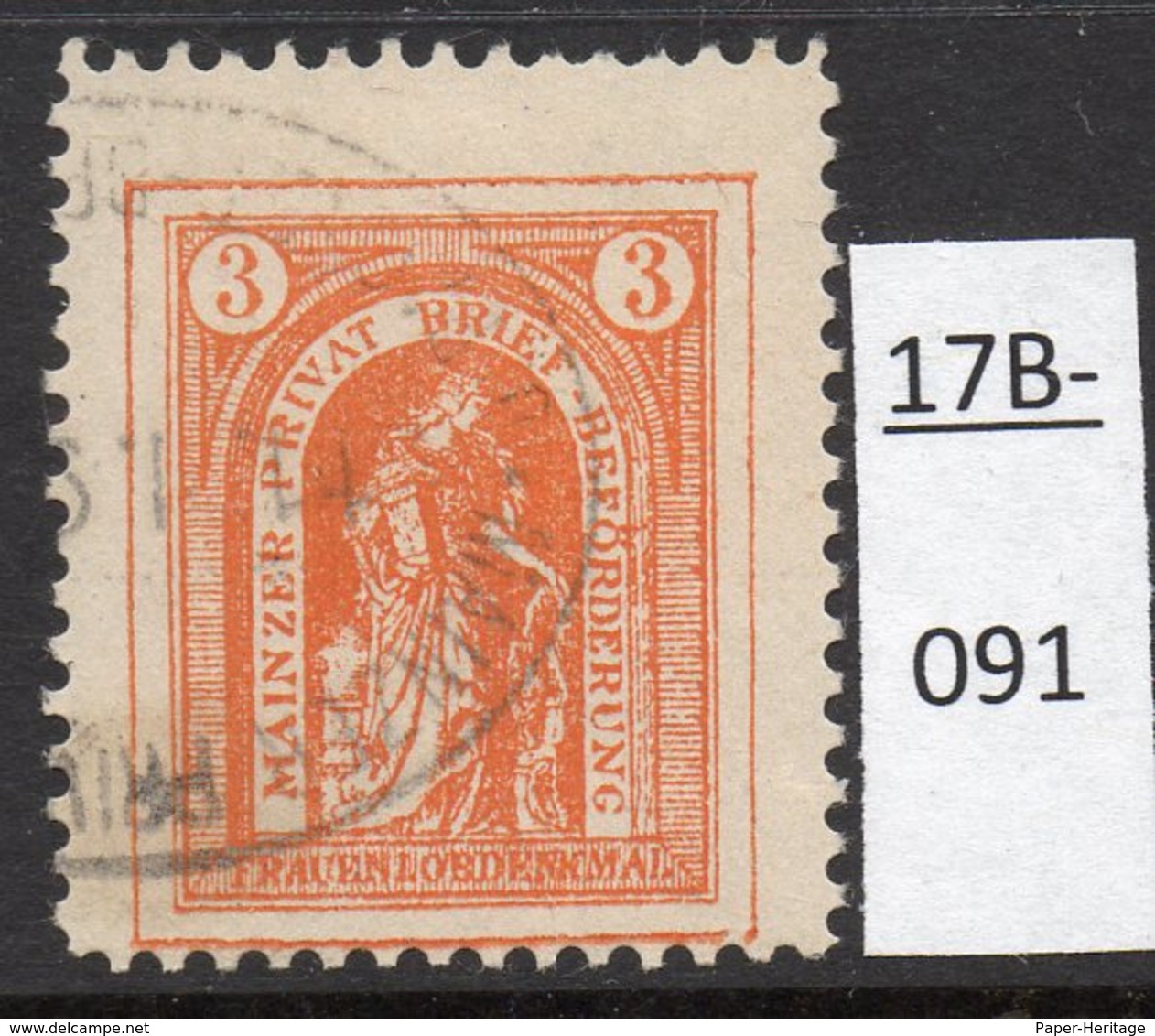 Germany Deutschland Privatpost Local Post Stadtpost :  Mainz Mi. C. 31A Used - Private & Local Mails