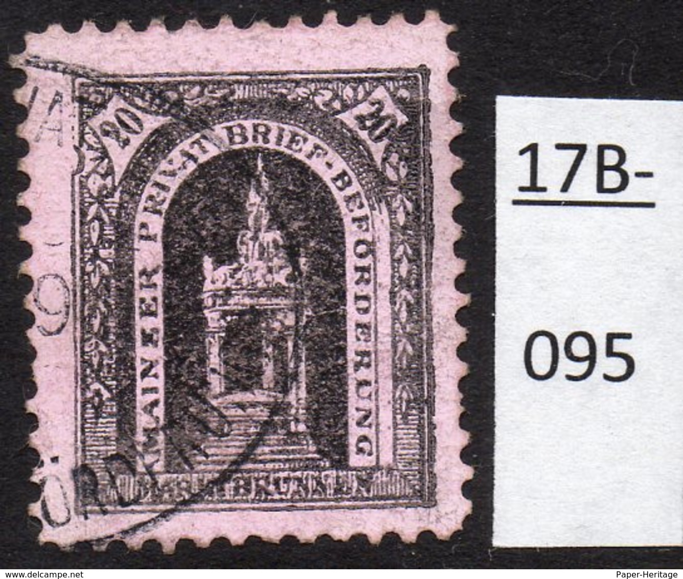 Germany Deutschland Privatpost Local Post Stadtpost :  Mainz Mi. C. 35A Used - Private & Local Mails