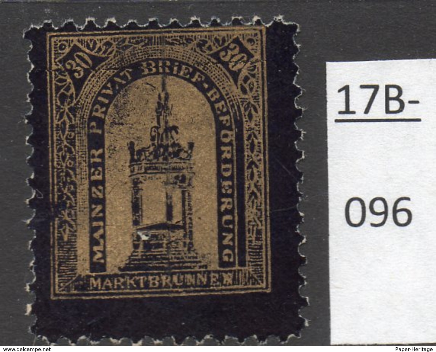 Germany Deutschland Privatpost Local Post Stadtpost :  Mainz Mi. C. 36A Used. - Private & Local Mails