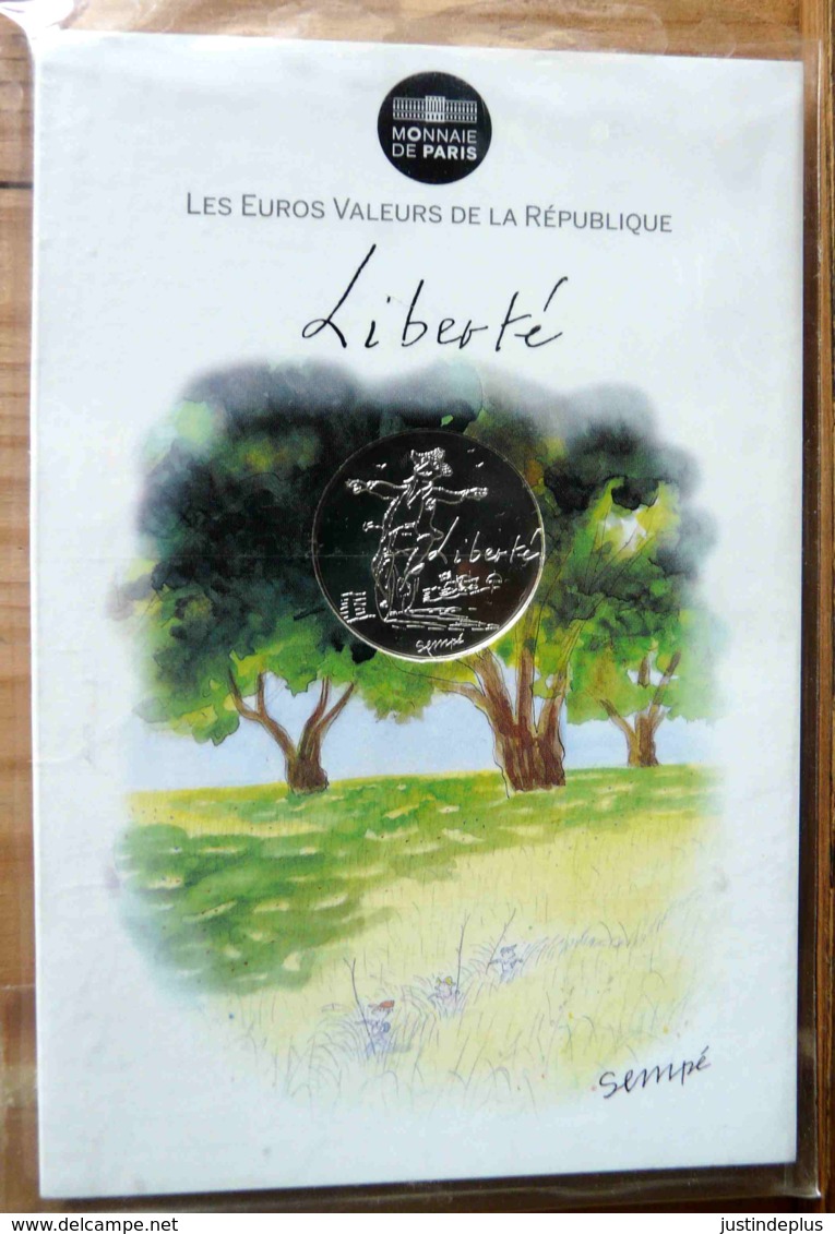 10 EUROS SEMPE LIBERTE SERIE ETE  MONNAIE DE PARIS  VALEURS DE LA REPUBLIQUE - 2014